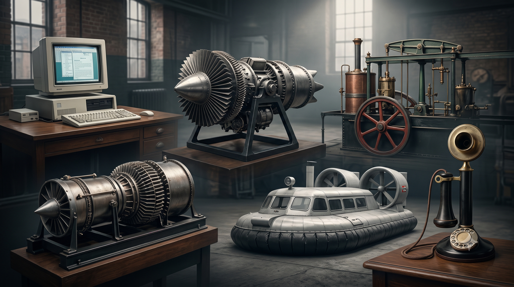 British inventions that changed the world including the Web, jet engine, steam engine, hovercraft and telephone